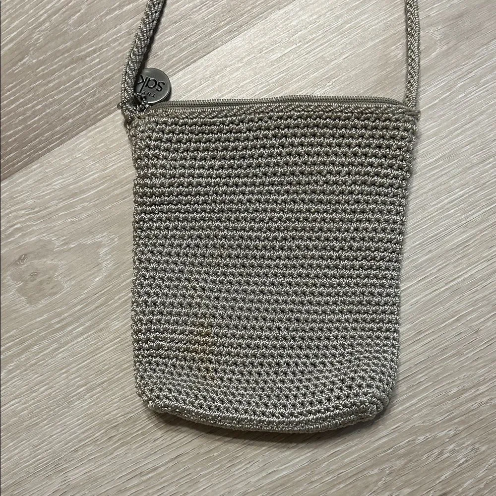 The Sak Knit Mini Crossbody Boho Tan